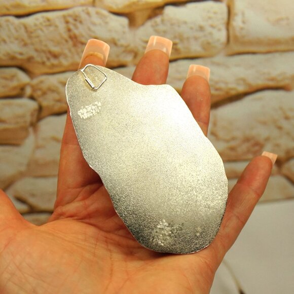 SUPER RARE Butterscotch Amber and 925 Silver Heavy Pendant with Wide Omega Wire - Picture 10 of 10